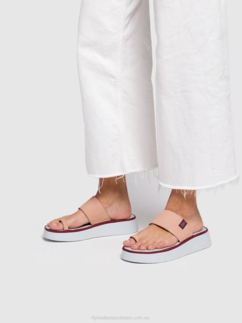 sandaler med rem chev316 kvinnor Fly London 2T02600 cupido nakenrosa