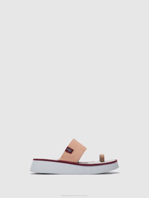 sandaler med rem chev316 kvinnor Fly London 2T02600 cupido nakenrosa