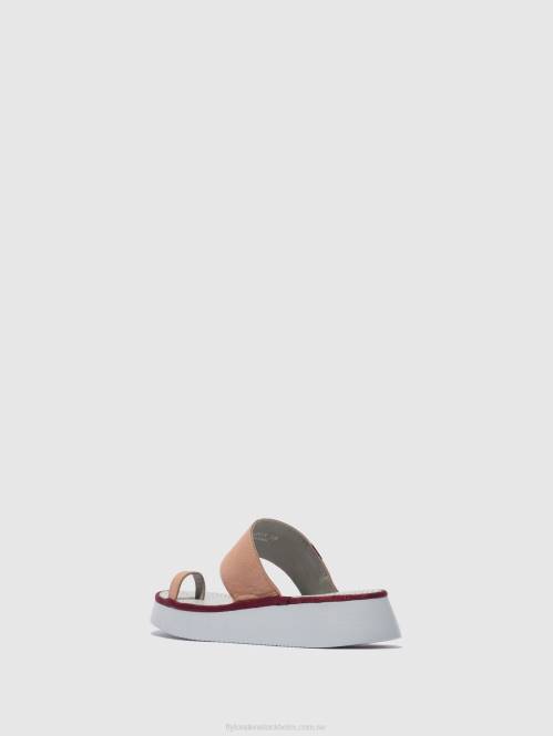 sandaler med rem chev316 kvinnor Fly London 2T02600 cupido nakenrosa