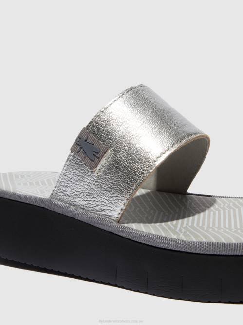 sandaler med rem chev316 kvinnor Fly London 2T02601 idra silver