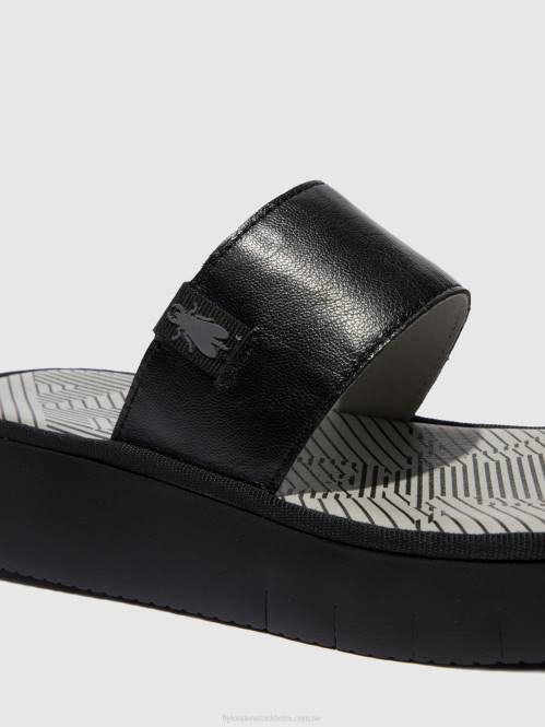 sandaler med rem chev316 kvinnor Fly London 2T02607 mousse svart