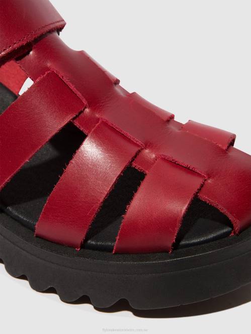 sandaler med rem maie850 kvinnor Fly London 2T02424 röd