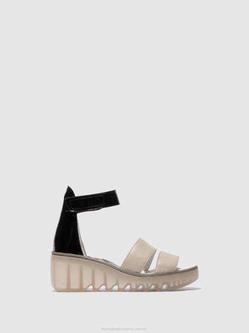 sandaler med remmar bono290 kvinnor Fly London 2T02427 moln/svart