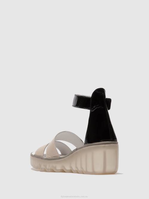 sandaler med remmar bono290 kvinnor Fly London 2T02427 moln/svart