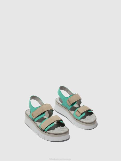 sandaler med slingback cori377 kvinnor Fly London 2T02578 mynt/moln