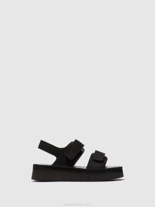 sandaler med slingback cori377 kvinnor Fly London 2T02579 svart