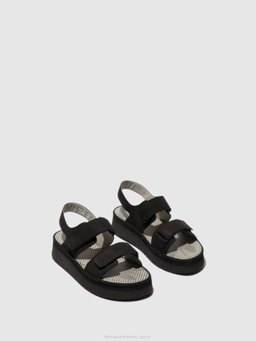 sandaler med slingback cori377 kvinnor Fly London 2T02579 svart