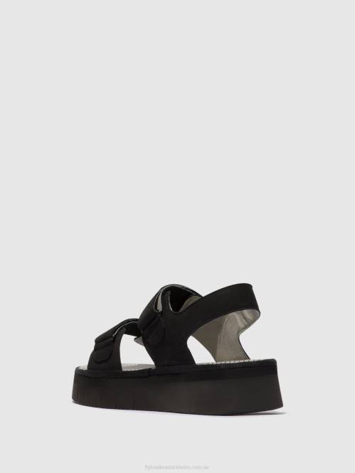 sandaler med slingback cori377 kvinnor Fly London 2T02579 svart