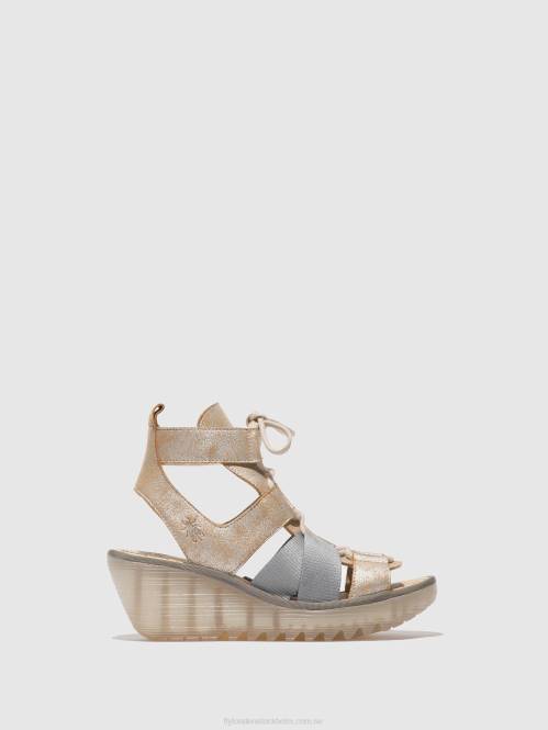 sandaler med snörning yaca413 kvinnor Fly London 2T02471 pärla