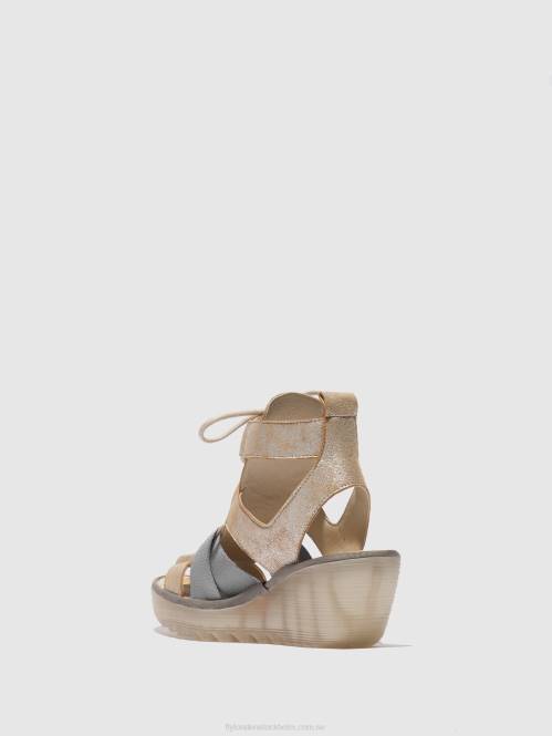 sandaler med snörning yaca413 kvinnor Fly London 2T02471 pärla