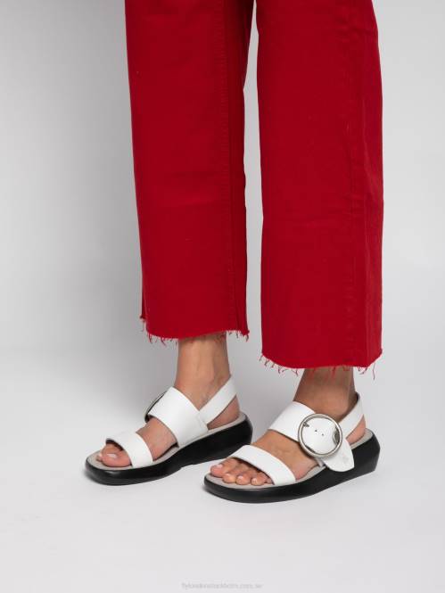 sandaler med spänne bani739 kvinnor Fly London 2T02604 brooklyn offwhite
