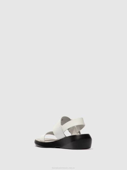 sandaler med spänne bani739 kvinnor Fly London 2T02604 brooklyn offwhite