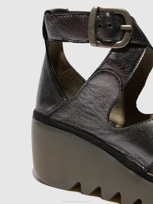 sandaler med spänne byre410 kvinnor Fly London 2T02503 grafit