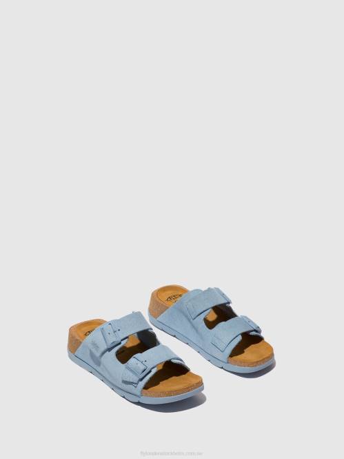 sandaler med spänne caja721 kvinnor Fly London 2T02526 himmel