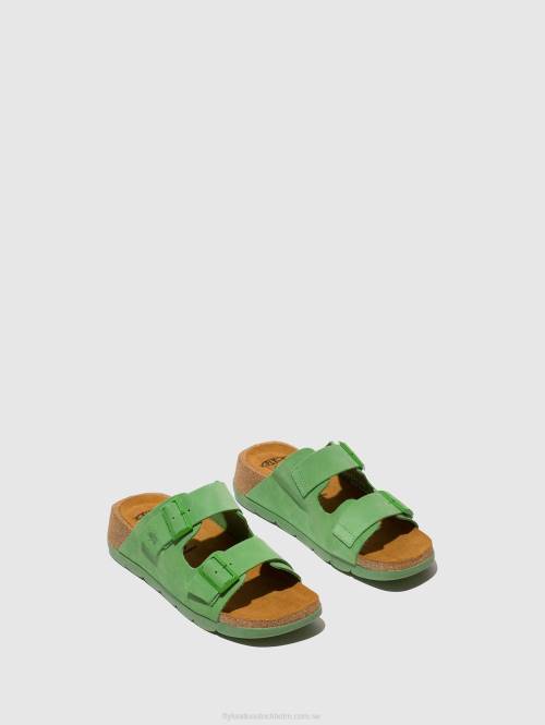 sandaler med spänne caja721 kvinnor Fly London 2T02527 limegrön