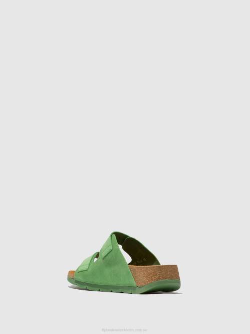 sandaler med spänne caja721 kvinnor Fly London 2T02527 limegrön