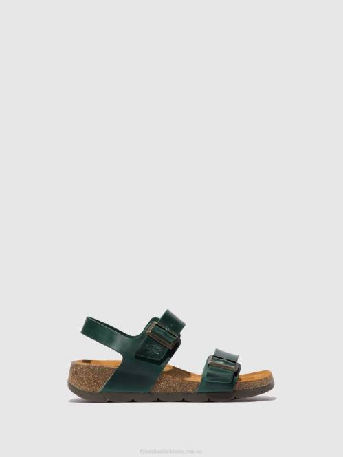 sandaler med spänne ceke722 kvinnor Fly London 2T02605 träns bensin