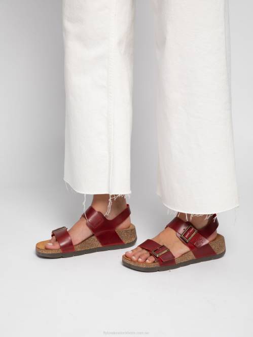 sandaler med spänne ceke722 kvinnor Fly London 2T02606 träns rött