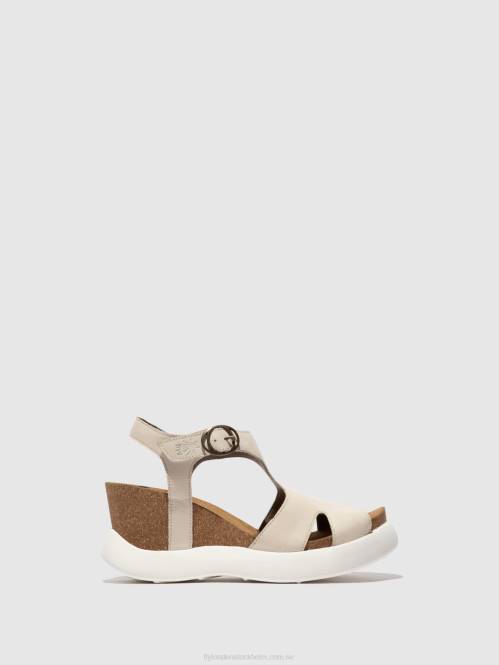 sandaler med spänne gova962 kvinnor Fly London 2T02494 off-white