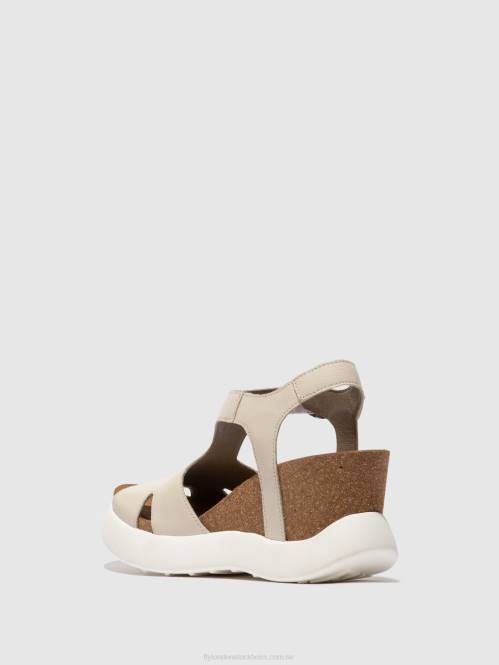 sandaler med spänne gova962 kvinnor Fly London 2T02494 off-white