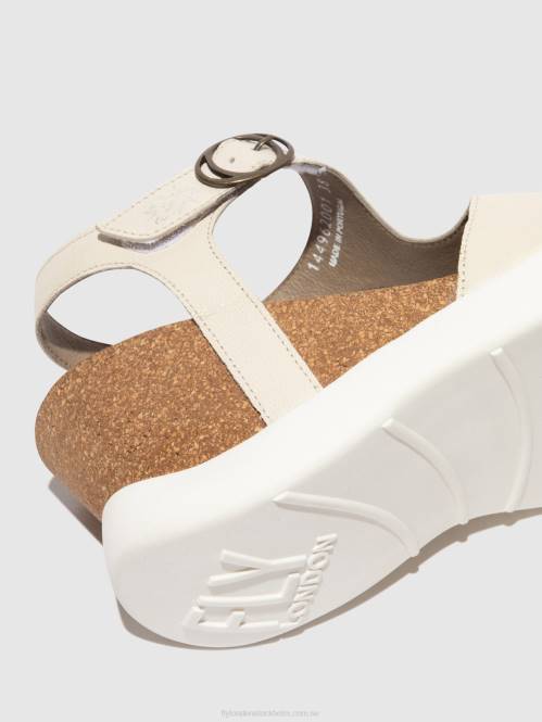sandaler med spänne gova962 kvinnor Fly London 2T02494 off-white