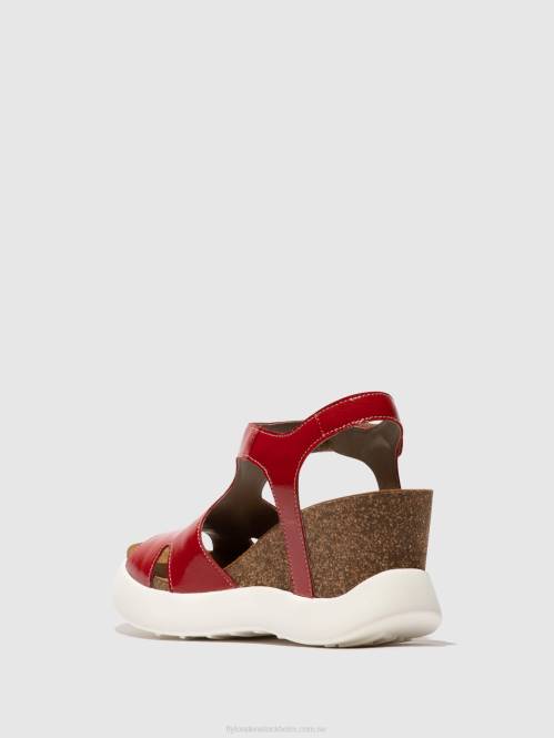 sandaler med spänne gova962 kvinnor Fly London 2T02495 röd