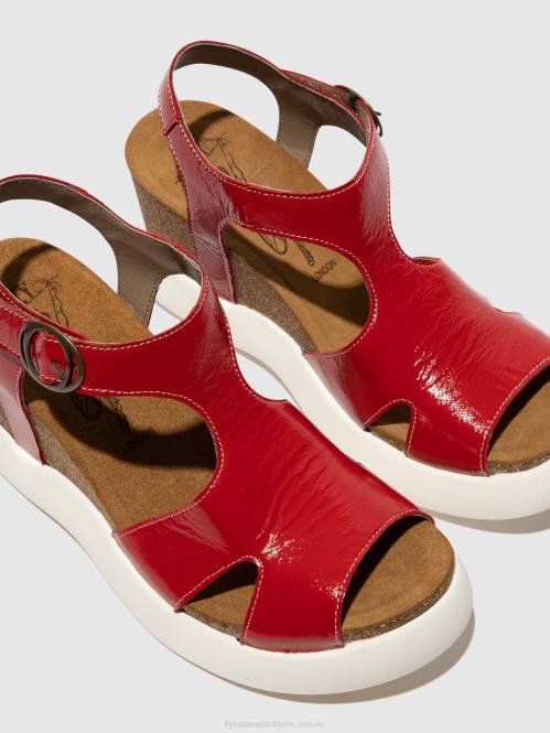 sandaler med spänne gova962 kvinnor Fly London 2T02495 röd