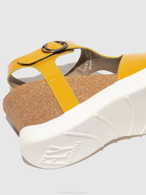 sandaler med spänne gova962 kvinnor Fly London 2T02496 gul