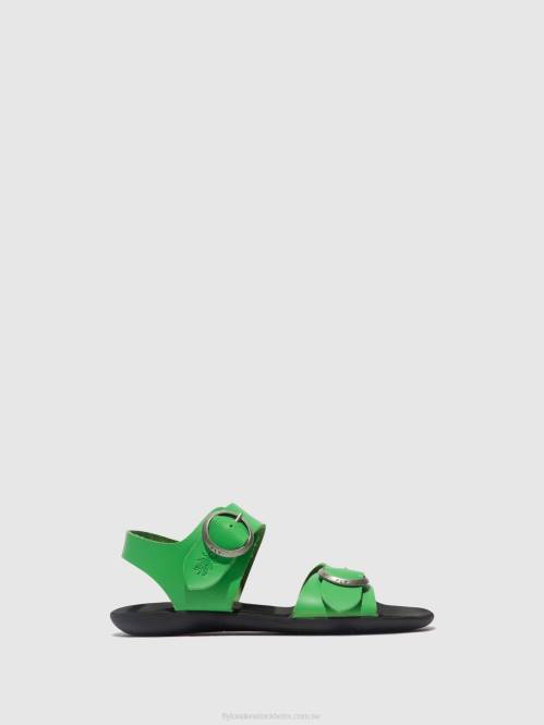 sandaler med spänne masa757 kvinnor Fly London 2T02497 avokado