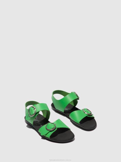sandaler med spänne masa757 kvinnor Fly London 2T02497 avokado