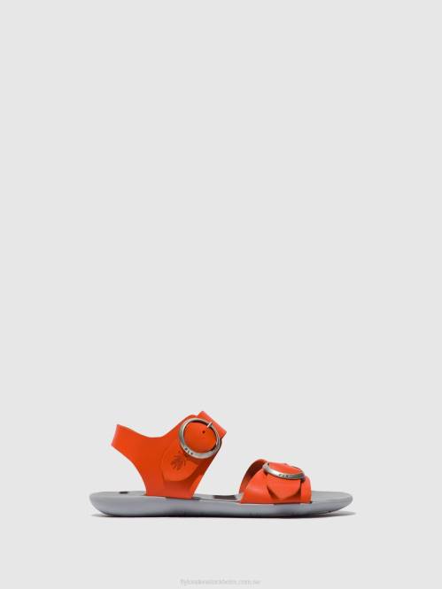 sandaler med spänne masa757 kvinnor Fly London 2T02563 korall