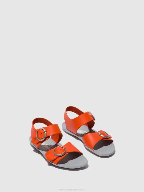 sandaler med spänne masa757 kvinnor Fly London 2T02563 korall