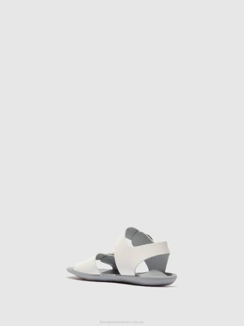 sandaler med spänne masa757 kvinnor Fly London 2T02596 träns benvitt