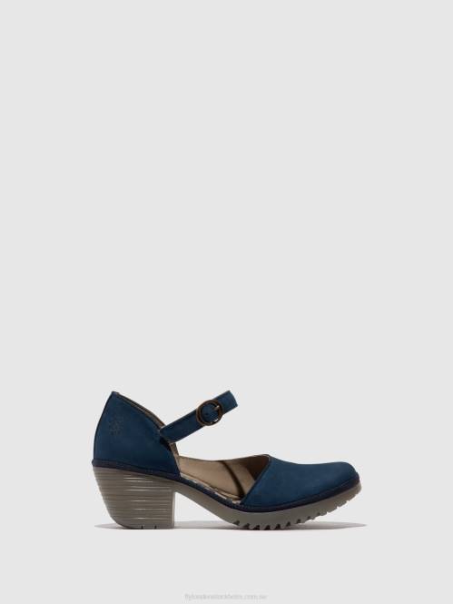 sandaler med spänne wifo440 kvinnor Fly London 2T02492 blå