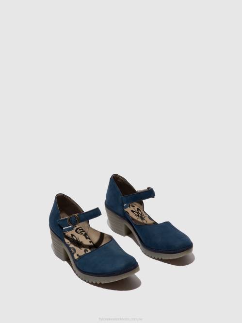 sandaler med spänne wifo440 kvinnor Fly London 2T02492 blå