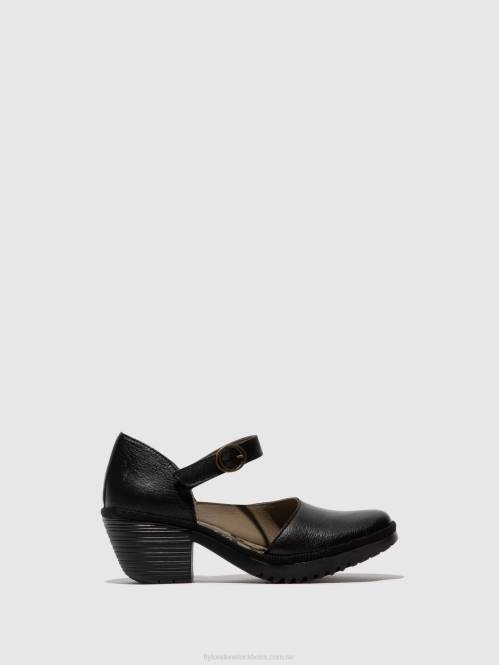 sandaler med spänne wifo440 kvinnor Fly London 2T02493 svart