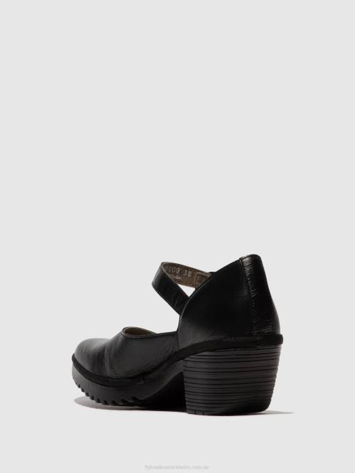 sandaler med spänne wifo440 kvinnor Fly London 2T02493 svart