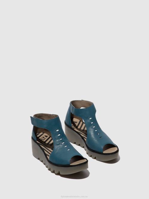sandaler med t-band bezo306 kvinnor Fly London 2T02418 bensin