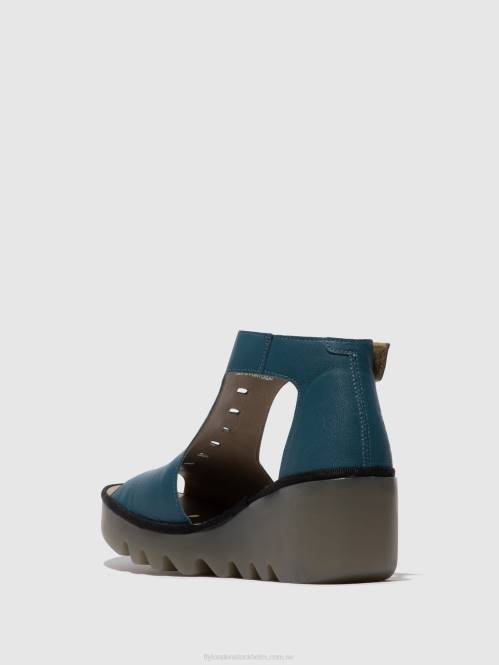 sandaler med t-band bezo306 kvinnor Fly London 2T02418 bensin