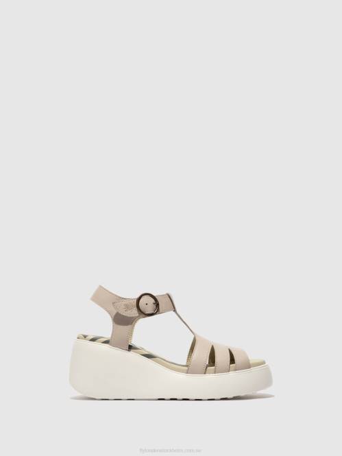 sandaler med t-band duma955 kvinnor Fly London 2T02414 moln