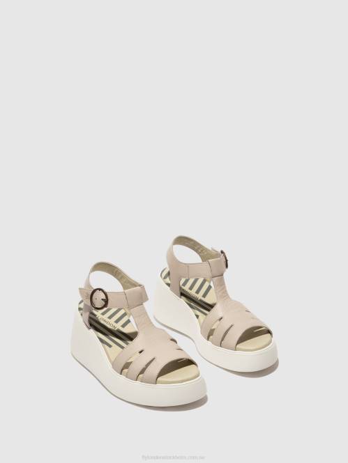 sandaler med t-band duma955 kvinnor Fly London 2T02414 moln