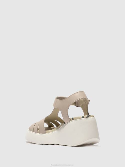 sandaler med t-band duma955 kvinnor Fly London 2T02414 moln