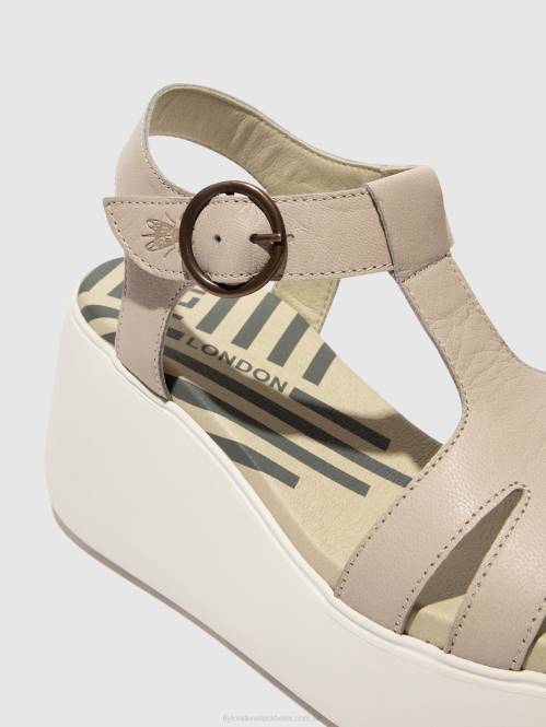sandaler med t-band duma955 kvinnor Fly London 2T02414 moln