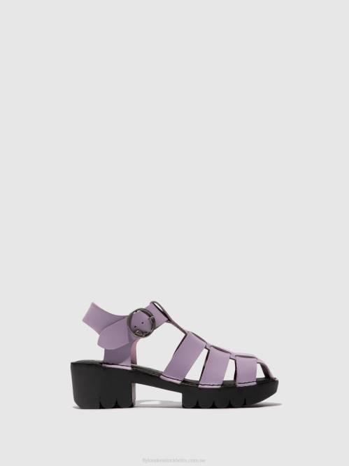 sandaler med t-band emme511 kvinnor Fly London 2T02407 violett