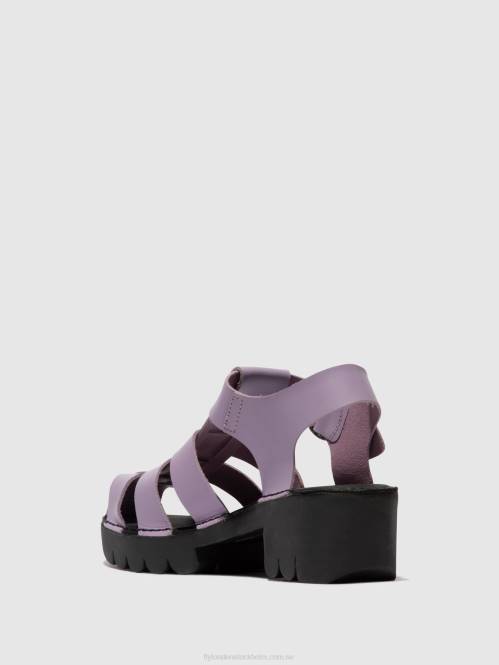 sandaler med t-band emme511 kvinnor Fly London 2T02407 violett