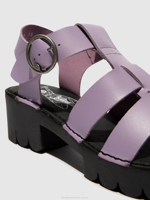 sandaler med t-band emme511 kvinnor Fly London 2T02407 violett