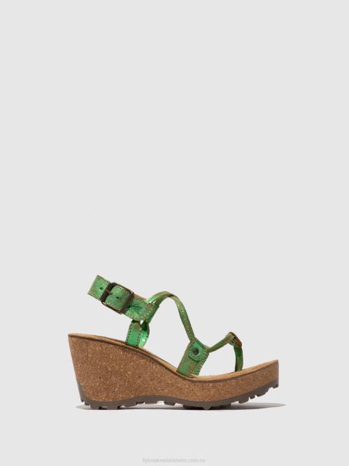 sandaler med t-band kvinnor Fly London 2T02517 grön