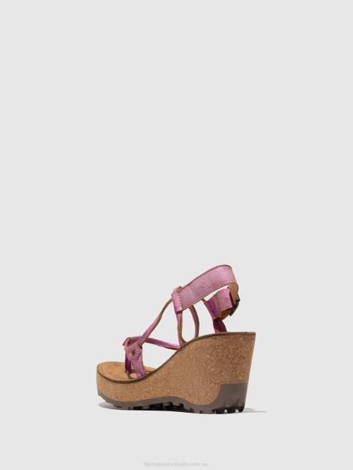 sandaler med t-band kvinnor Fly London 2T02518 rosa