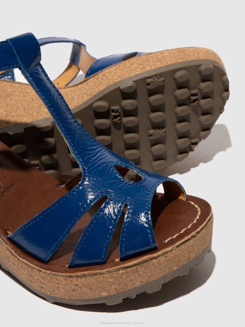 sandaler med t-band kvinnor Fly London 2T02522 guldblå