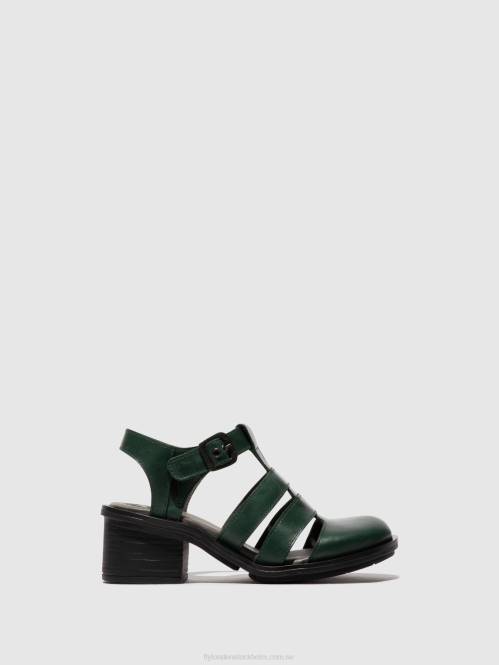 sandaler med t-rem cahy195 kvinnor Fly London 2T02417 bensin